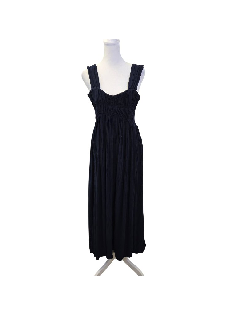 Bishop + Young Grecian Corset Smocked Bodice Maxi Dress Size Large